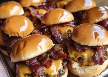 Peanut Butter Bacon Cheeseburger Sliders