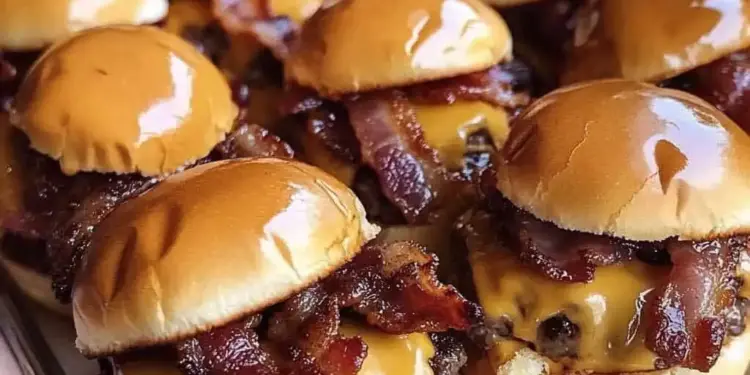 Peanut Butter Bacon Cheeseburger Sliders