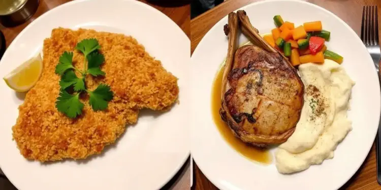 Pork schnitzel and pork chop cutlets