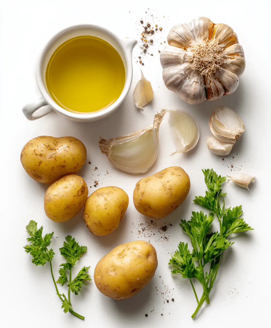 Hangover Cure Garlic Potato Soup ingredients