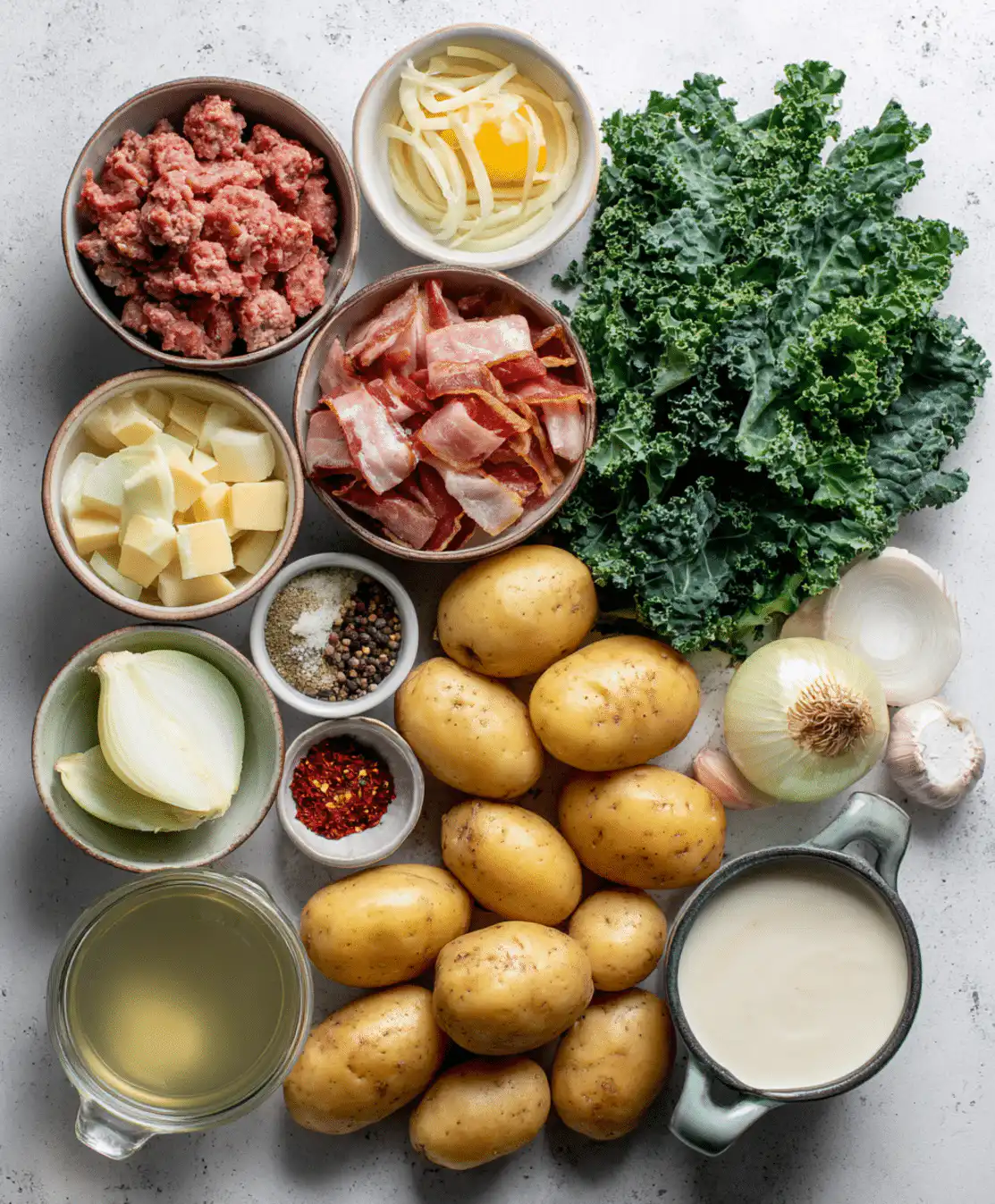 Delicious Zuppa Toscana ingredients