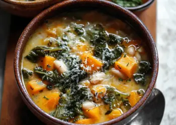 butternut squash kale white bean soup