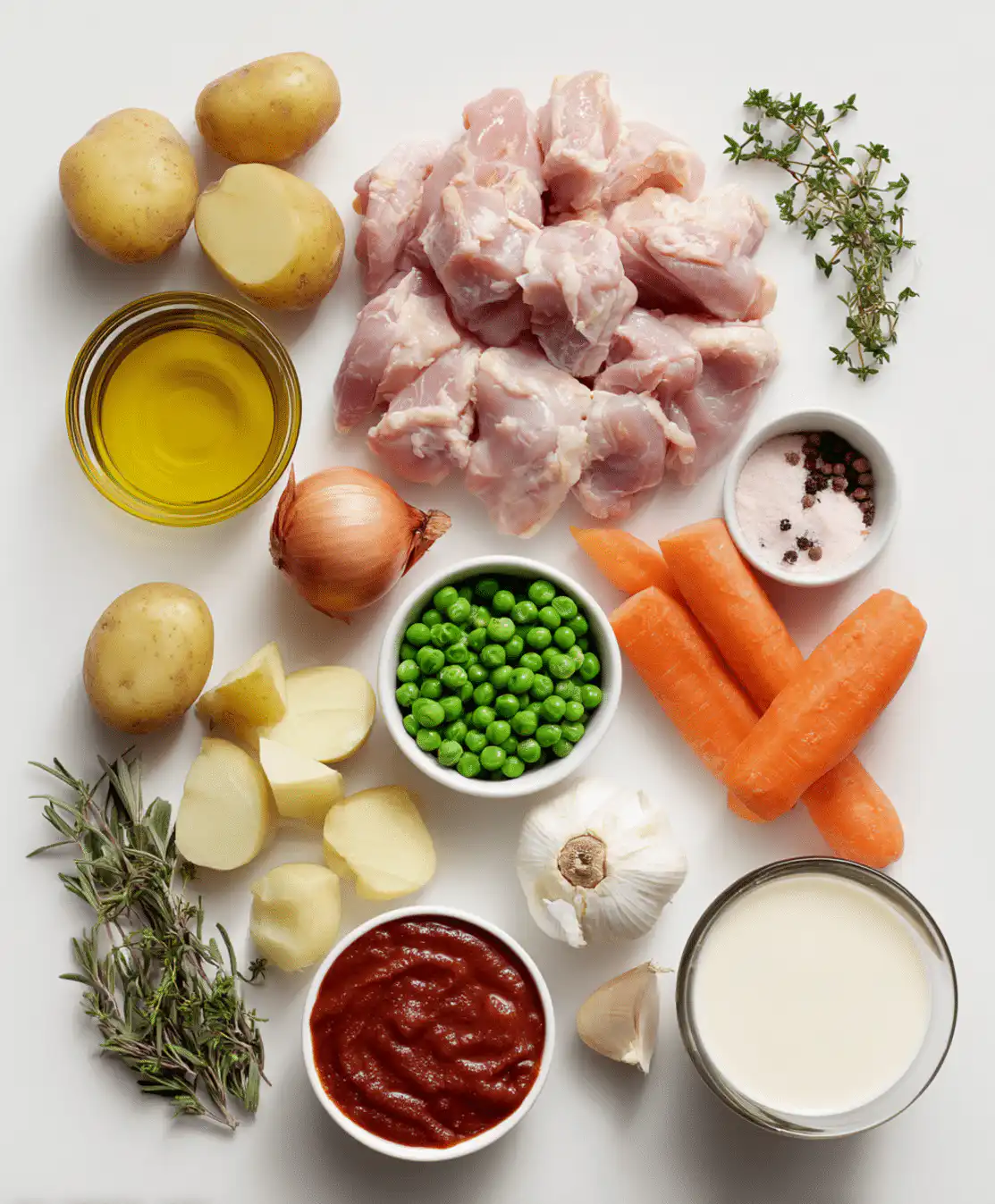 Slow cooker poultry stew ingredients