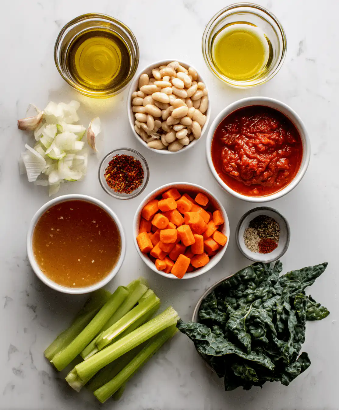 Tuscan White Bean Soup ingredients