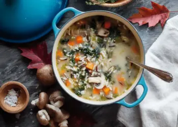 Delicious Autumn Wild Rice Soup