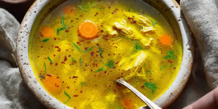 anti inflammatory turmeric chicken soup