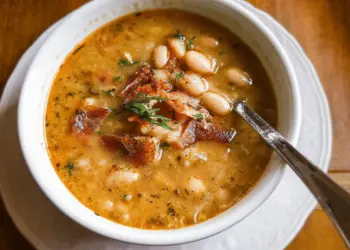 white bean soup with bacon