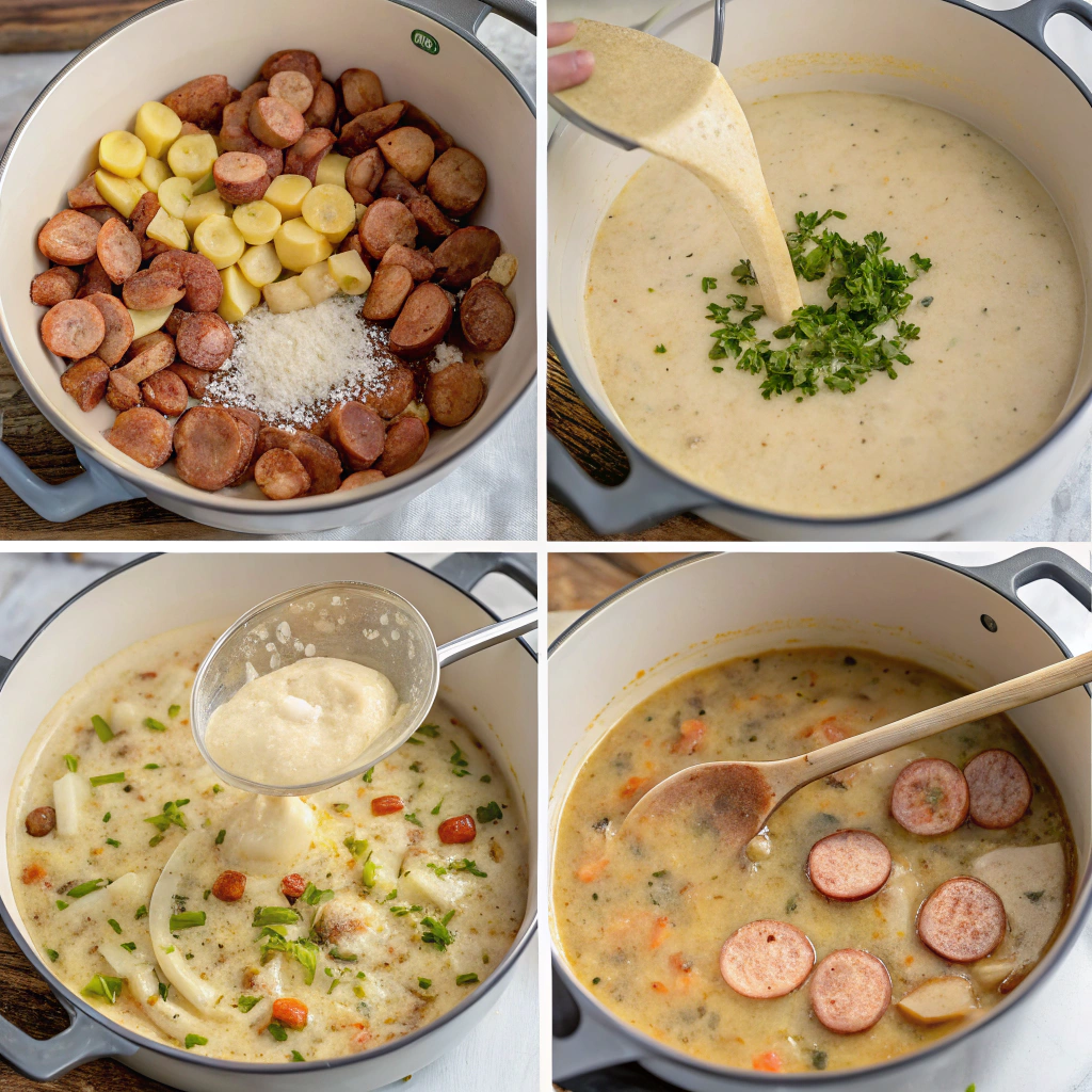 Creamy Cajun Potato and Andouille Soup How to Make