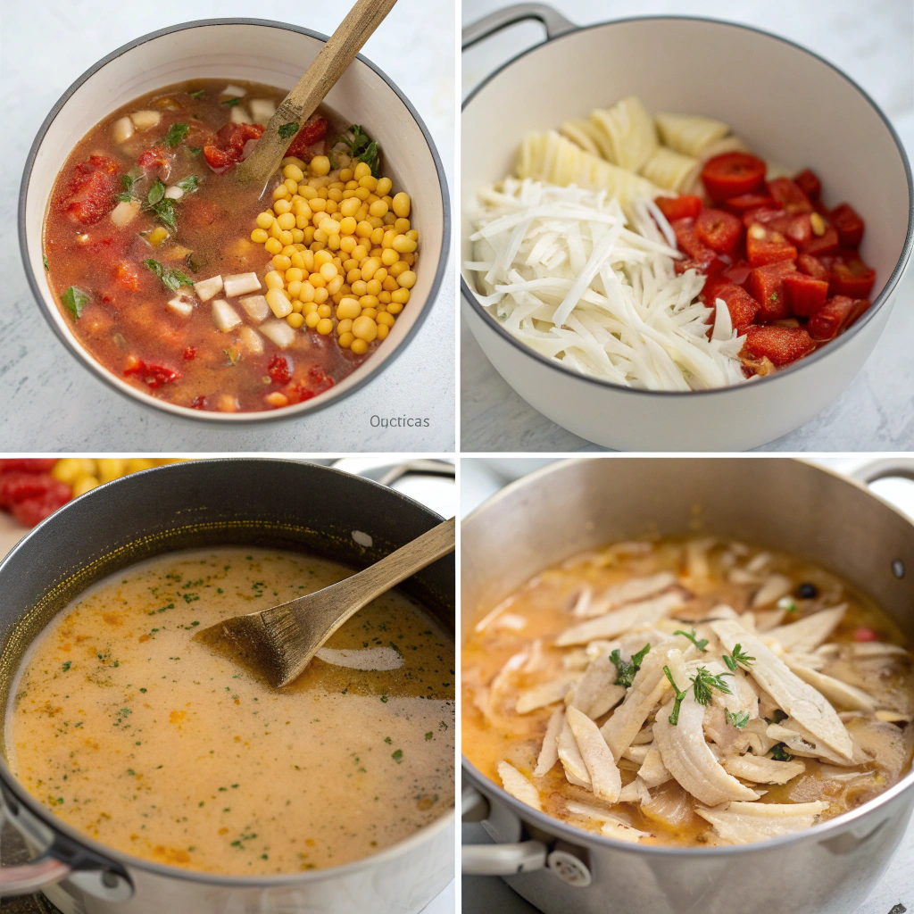 One-pot creamy chicken tortilla soup how to make