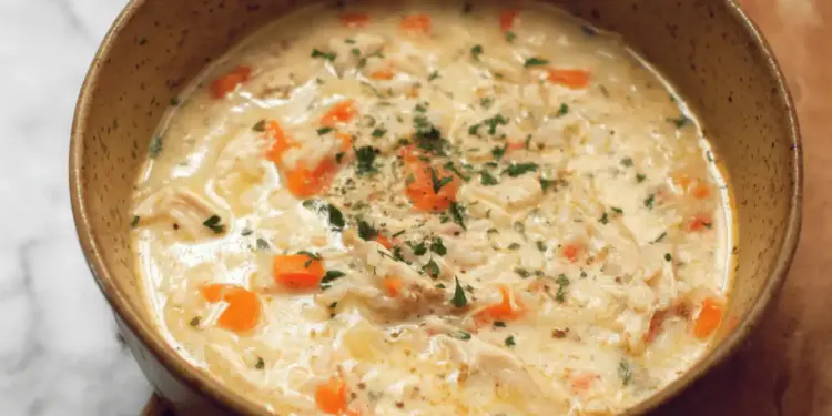 creamy chicken and rice soup