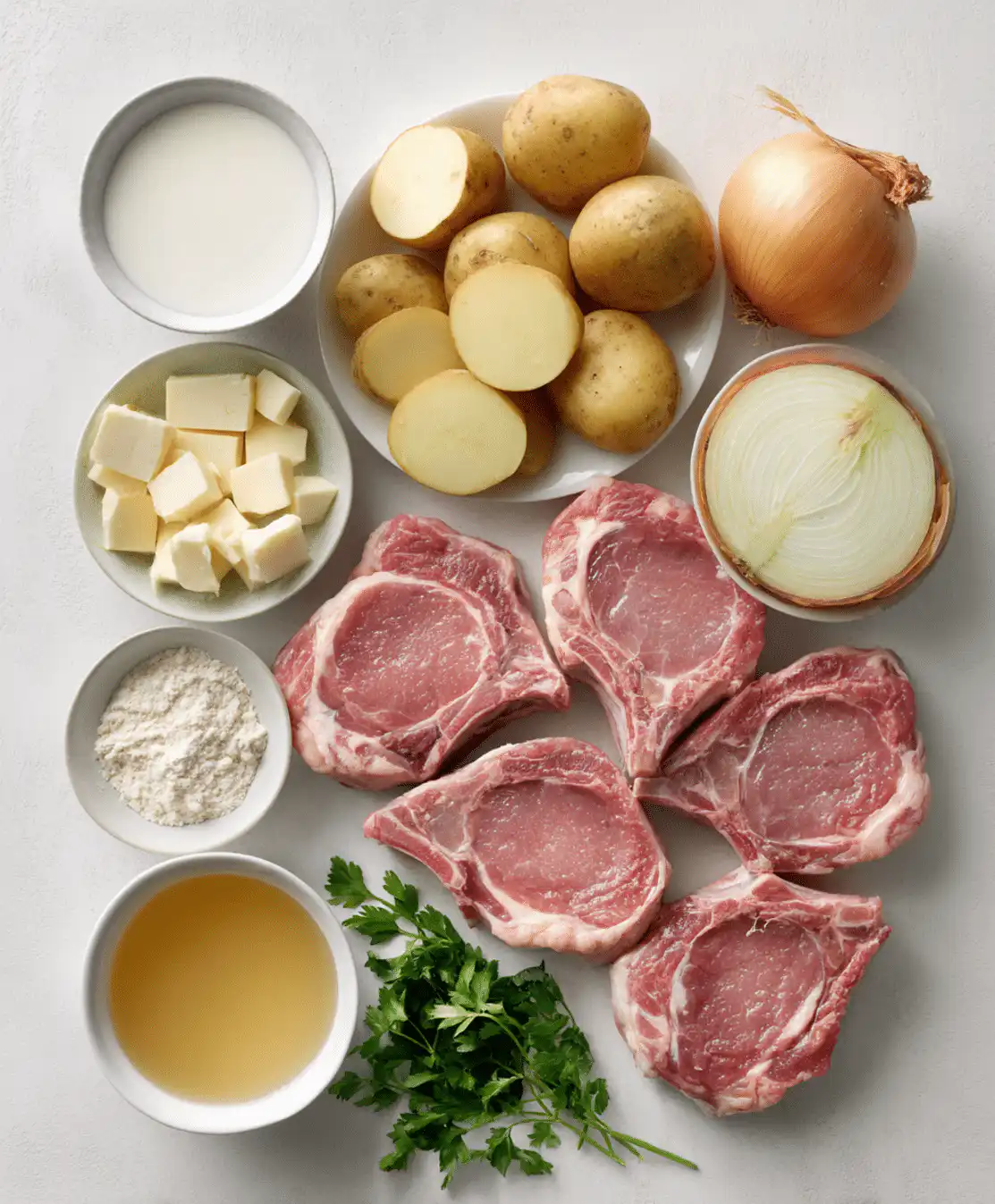 pork chop potato casserole ingredients