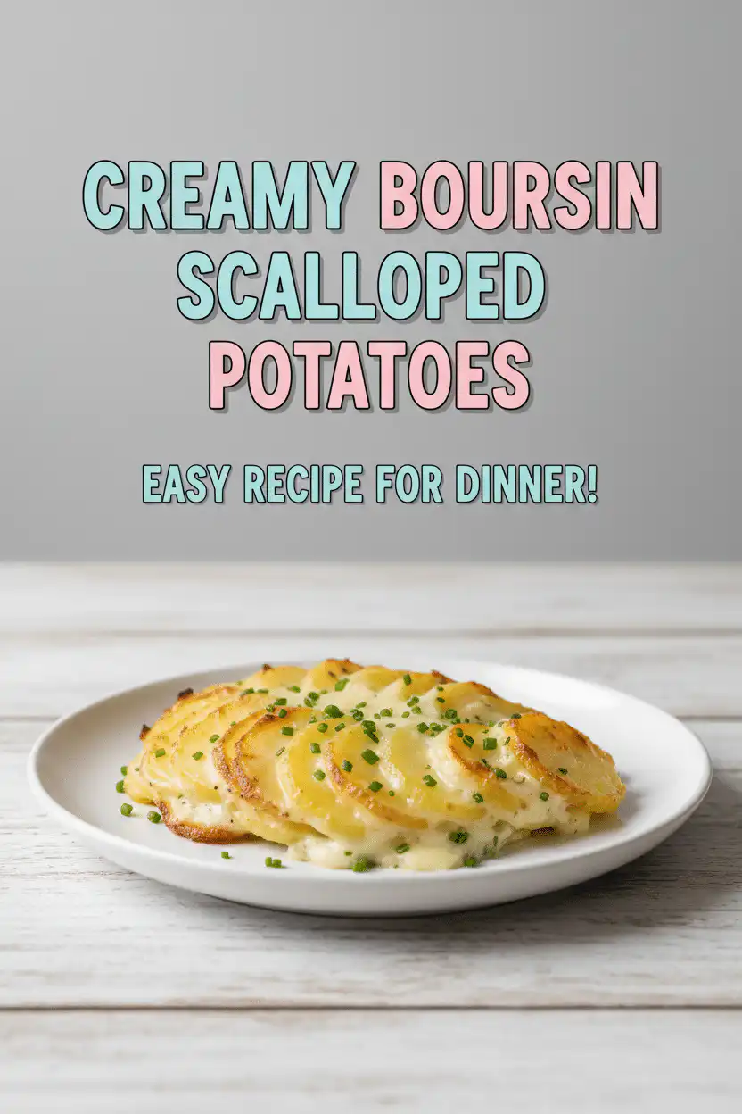 card recipe ingredients and instructions Boursin scalloped potatoes