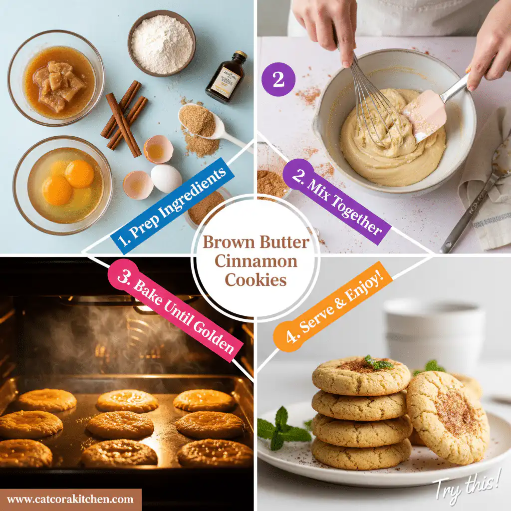 card recipe ingredients and instructions Brown Butter Cinnamon Cookies