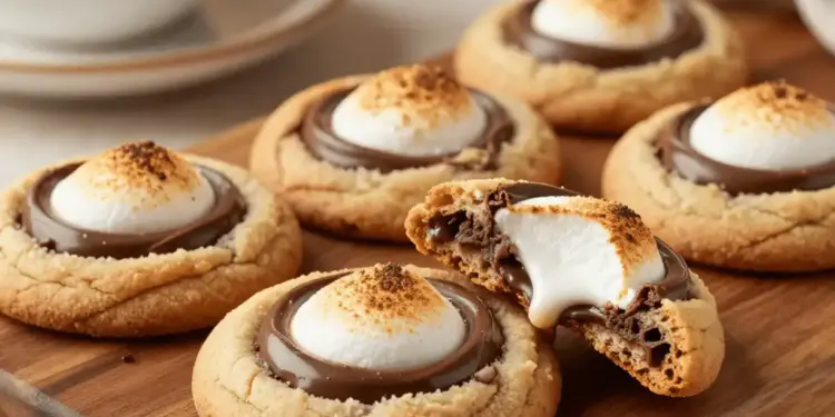 Chocolate Marshmallow Swirl Cookies