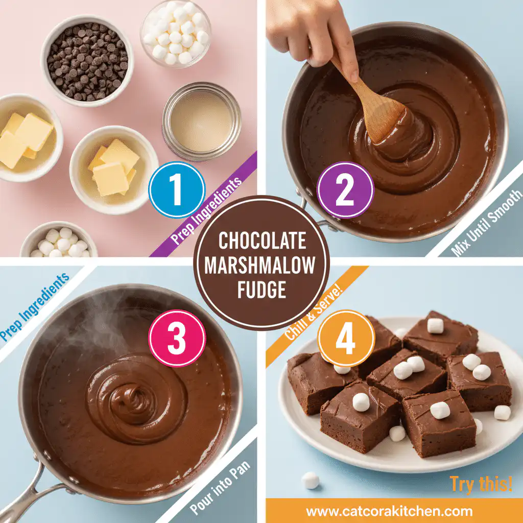 card recipe ingredients and instructions Easy Chocolate Marshmallow Fudge