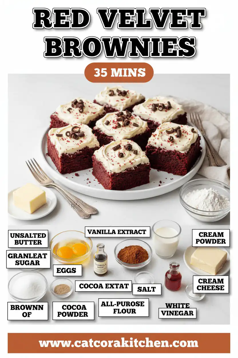 Red velvet brownies ingredients
