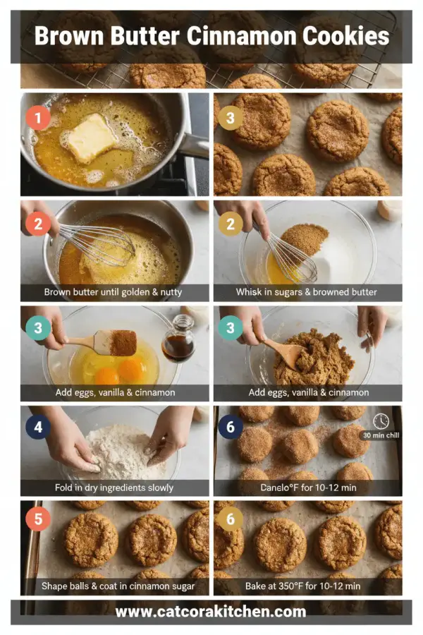 Brown butter cinnamon cookies how to make