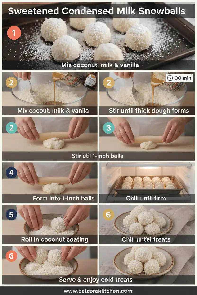 Sweetened Condensed Milk Snowballs How to Make