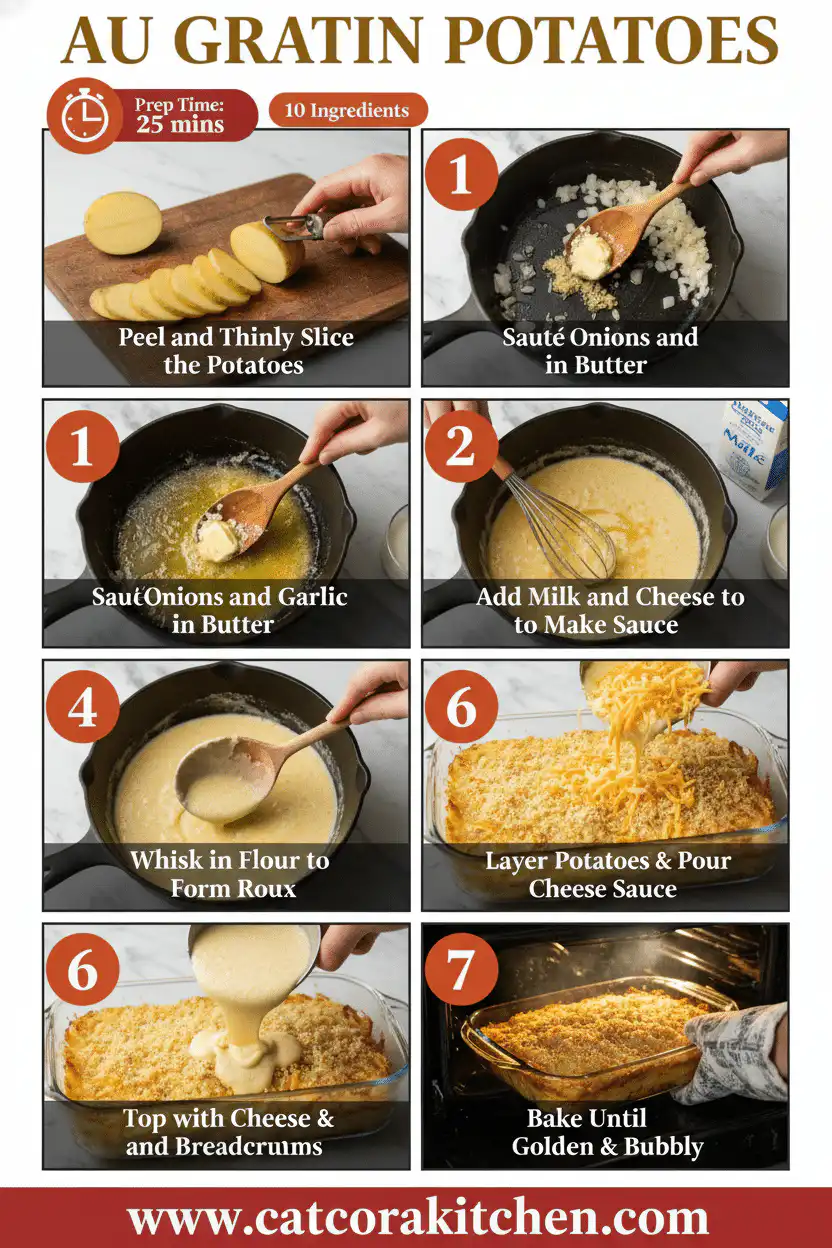 How to make creamy garlic parmesan potatoes au gratin