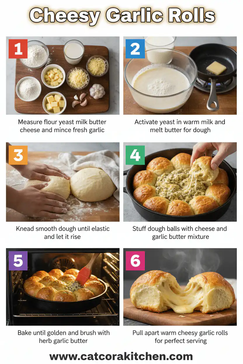 Cheesy garlic rolls How to Make 