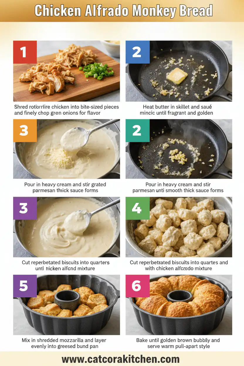 Chicken alfredo monkey bread How to Make