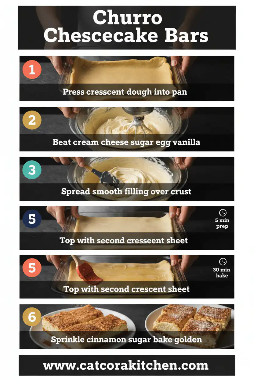 Churro cheesecake bars how to make