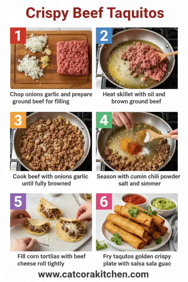 Crispy beef taquitos how to make
