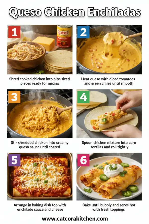 Queso Chicken Enchiladas How to Make