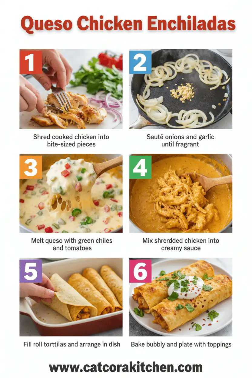 Queso chicken enchiladas how to make
