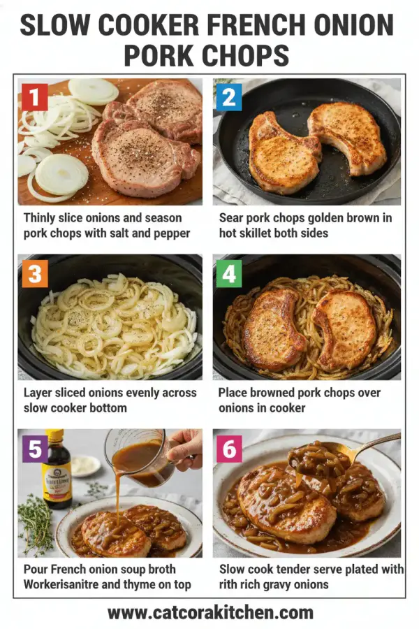 Slow cooker french onion pork chops How to Make 