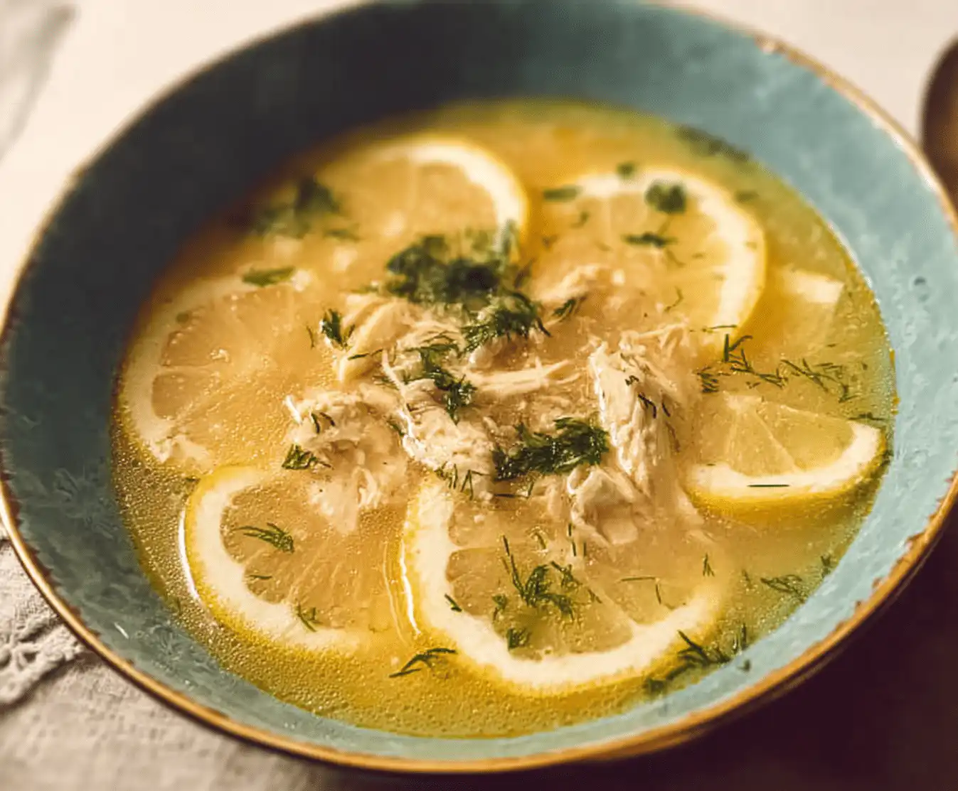 Greek Lemon Chicken Soup – Light, Lemony & Comforting