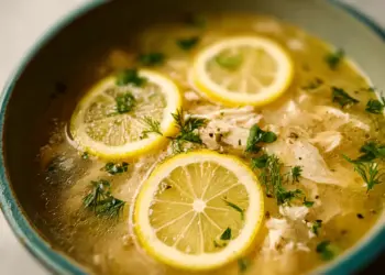 Greek lemon chicken soup