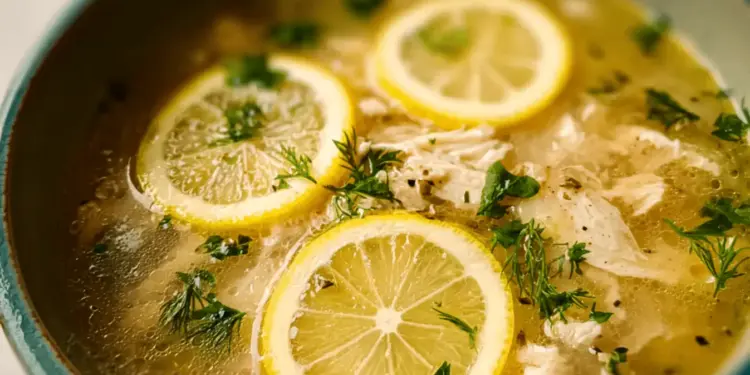 Greek lemon chicken soup