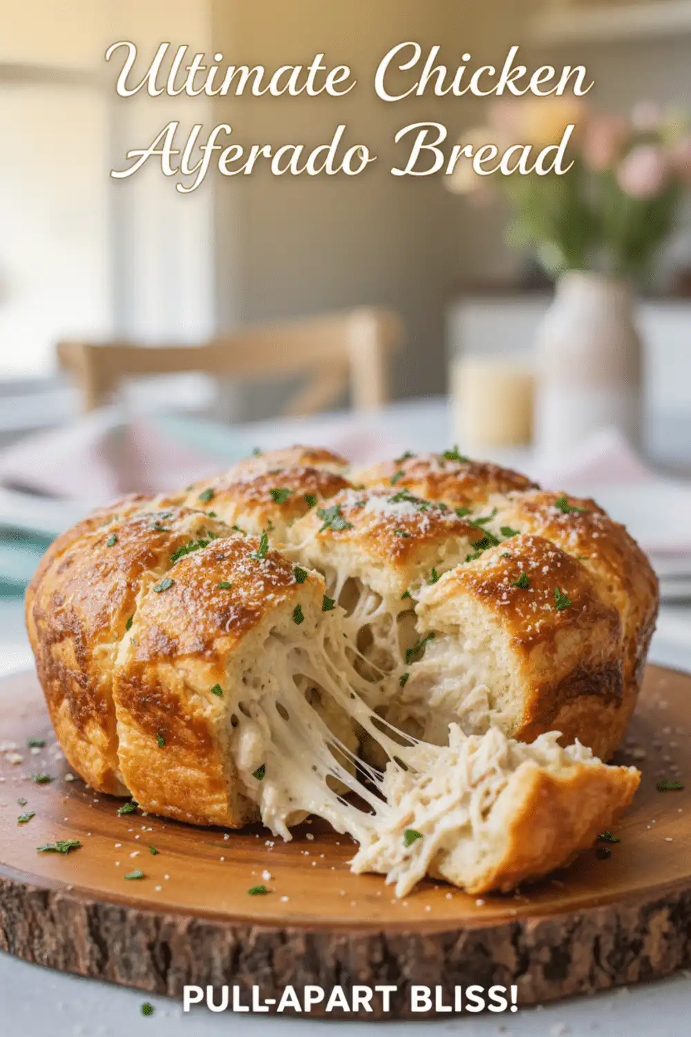 Alfredo Chicken Bread - Cheesy Pull-Apart Perfection