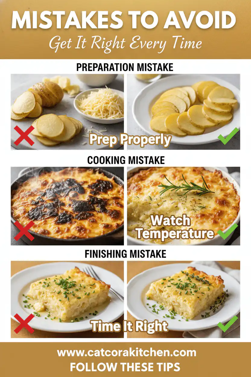 Creamy garlic parmesan potatoes au gratin common mistakes
