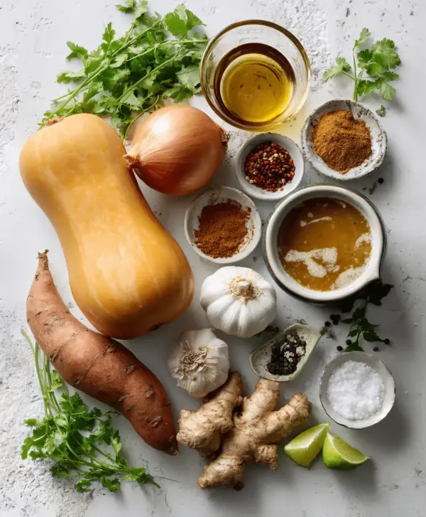 Butternut squash sweet potato soup ingredients