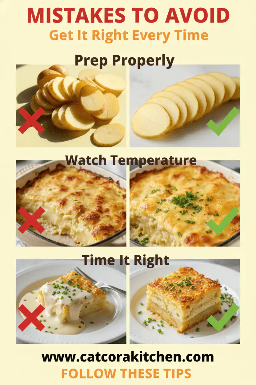 Scalloped potatoes common mistakes