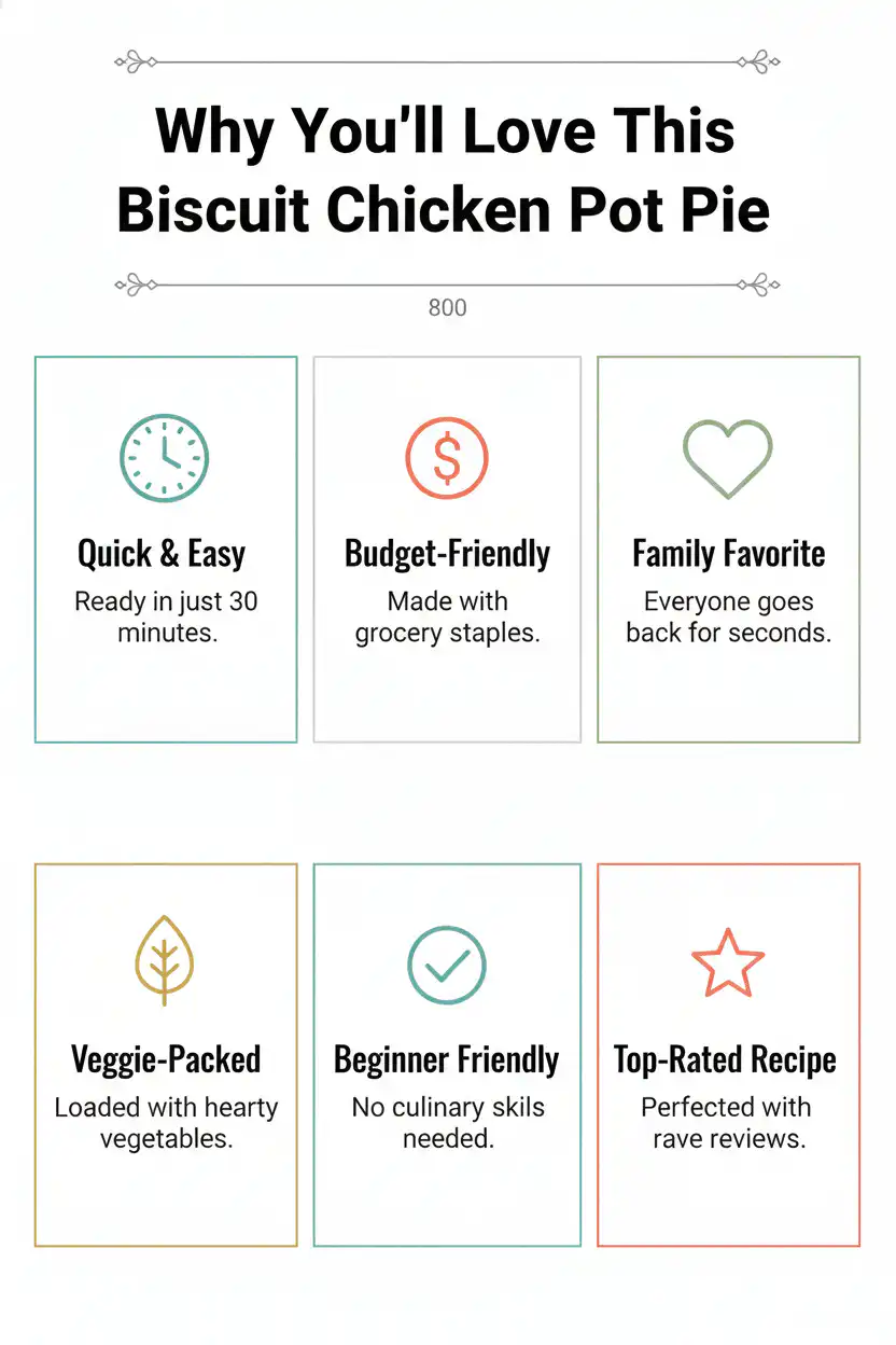 Why you'll love biscuit chicken pot pie