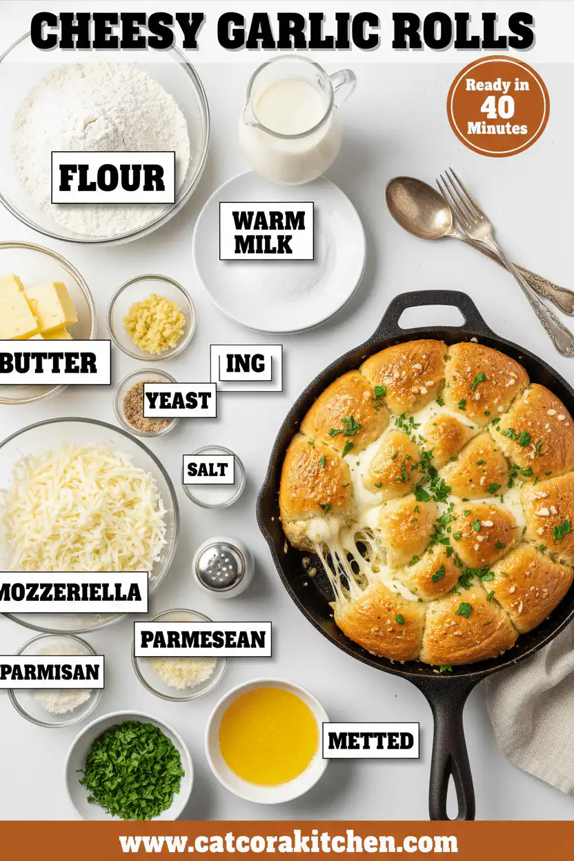 Cheesy garlic rolls ingredients