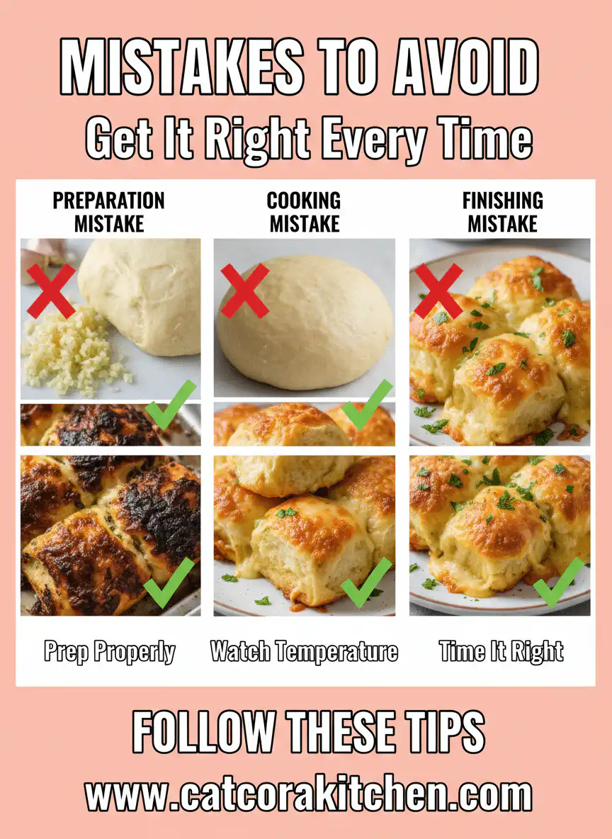 Cheesy garlic rolls common mistakes