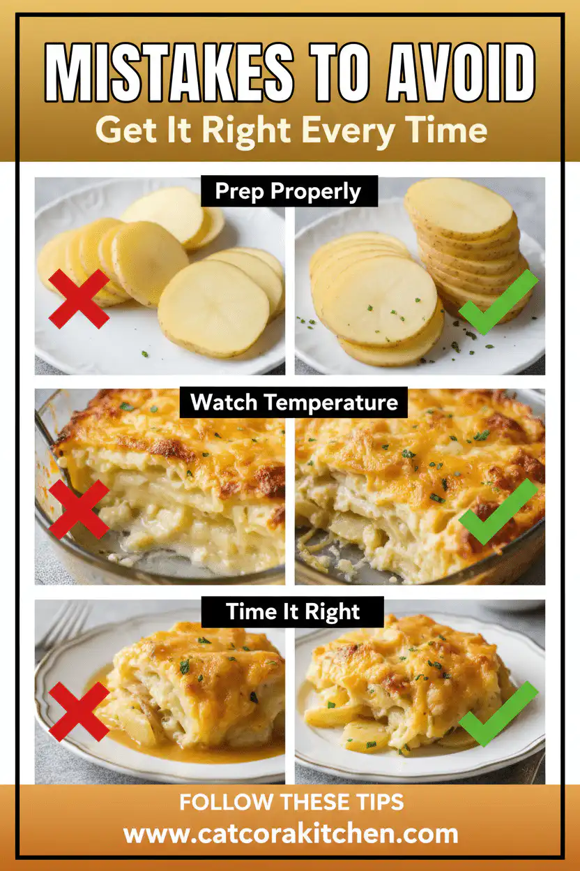 Cheesy scalloped potatoes common mistakes