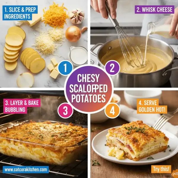 card recipe ingredients and instructions cheesy scalloped potatoes