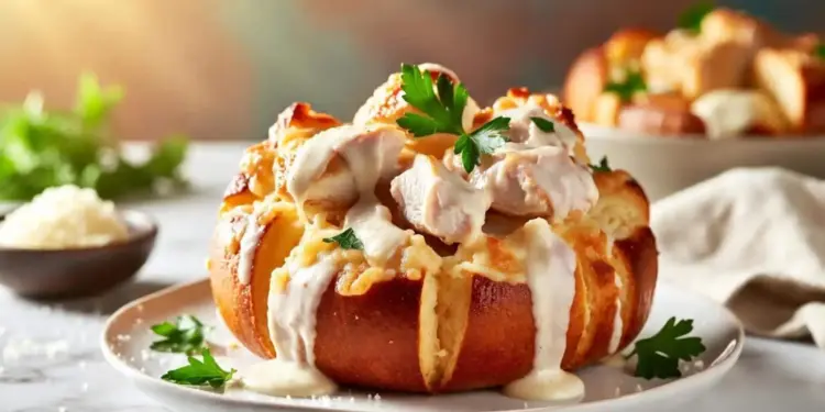 chicken alfredo monkey bread