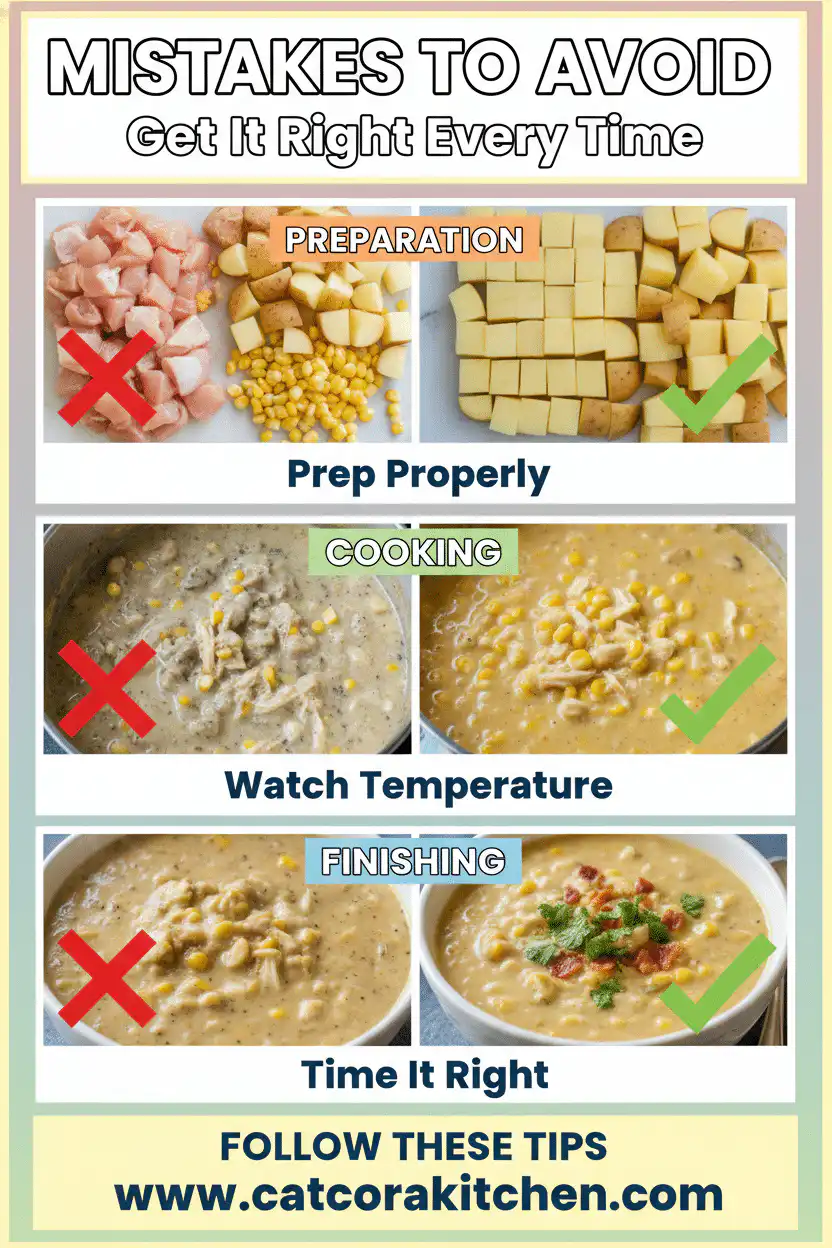 Chicken corn chowder common mistakes
