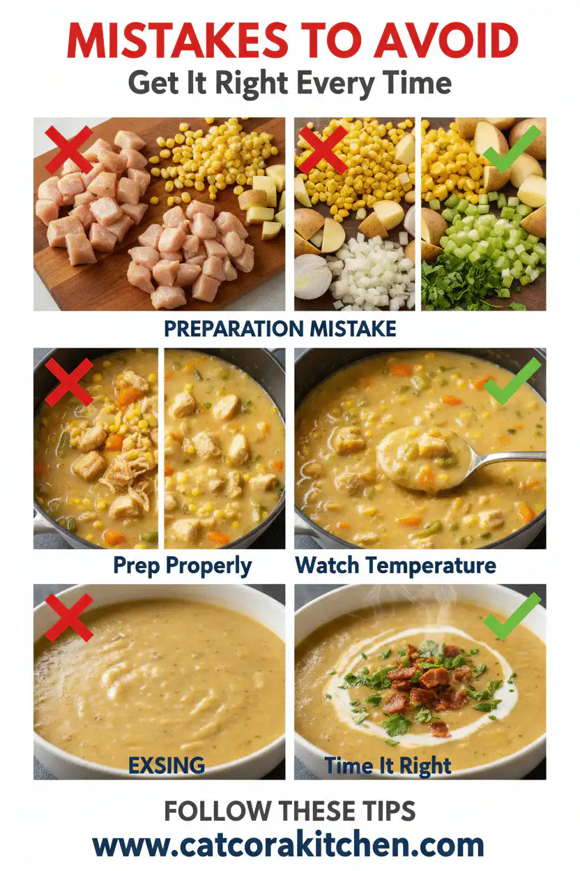 Chicken corn chowder common mistakes