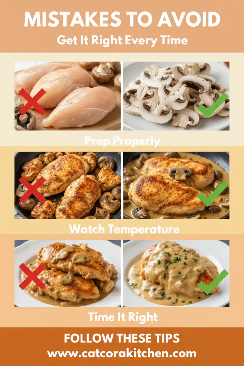Creamy mushroom chicken common mistakes