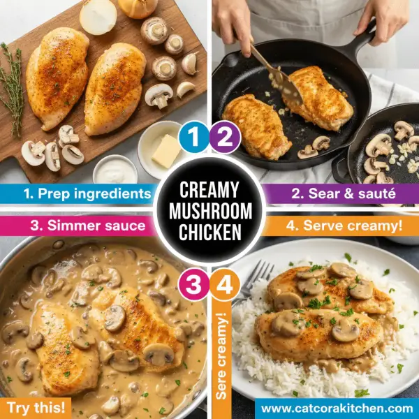 card recipe ingredients and instructions creamy mushroom chicken
