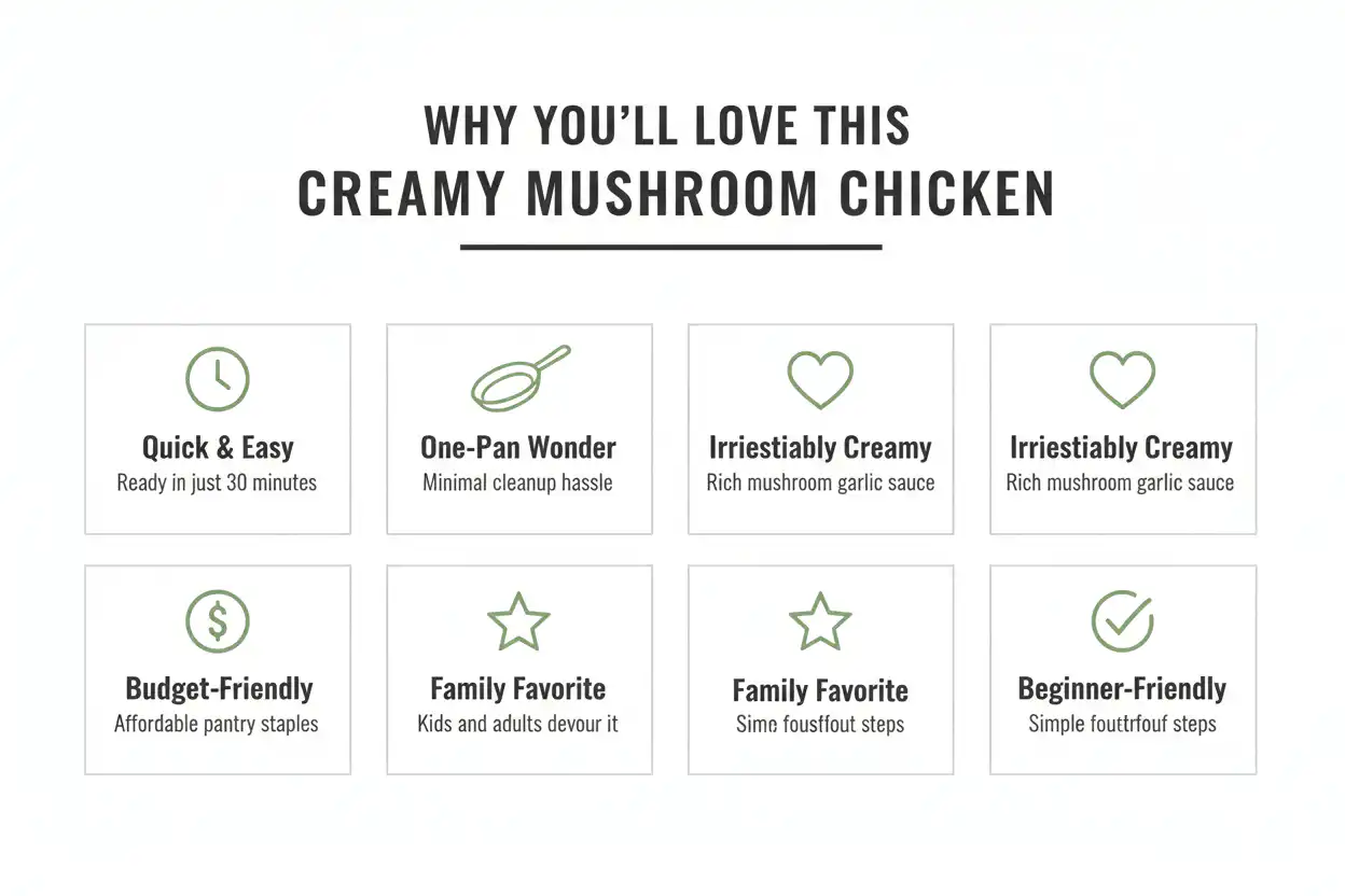 Why you'll love creamy mushroom chicken