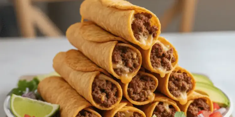 crispy beef taquitos