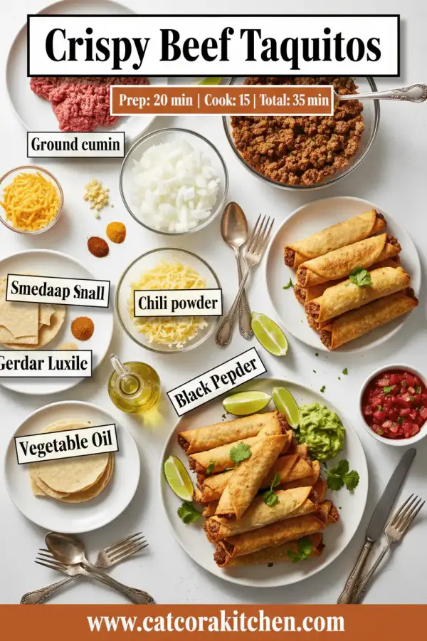 Crispy beef taquitos ingredients